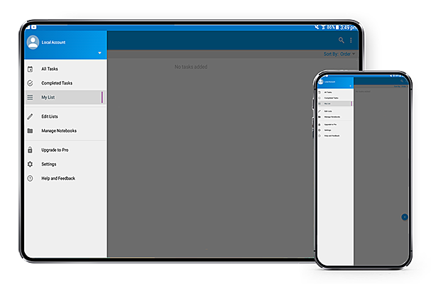 Tablet and mobile view